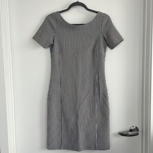 Navy Striped Cotton Banana Republic dress